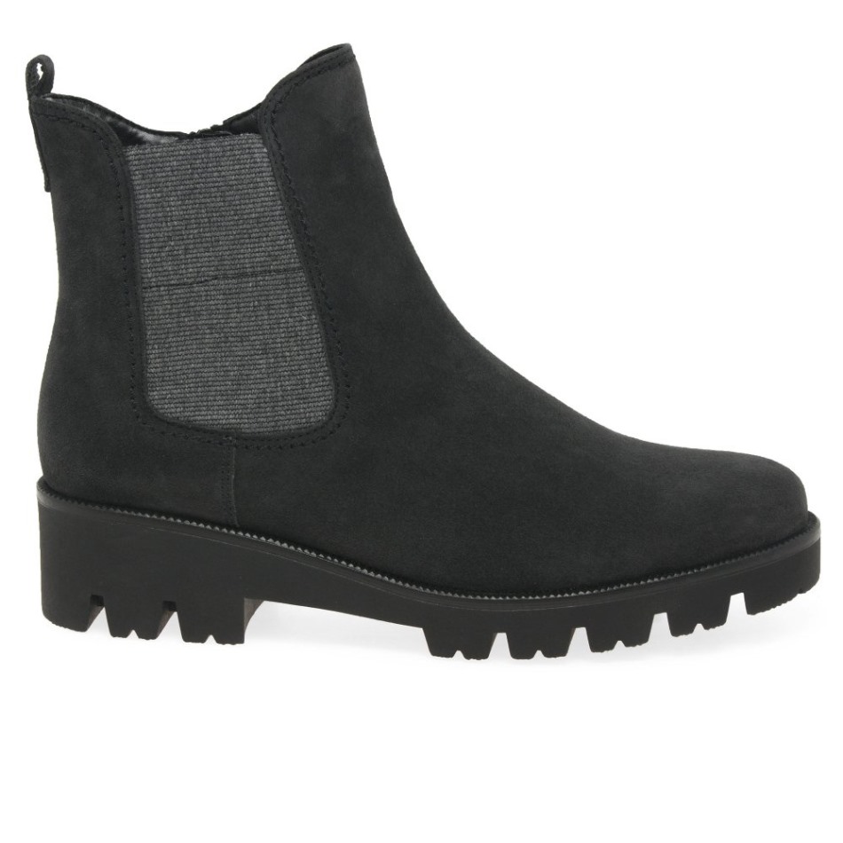 Bottes Chelsea Femme Newport Gabor | Daim Gris Foncé Exclusif